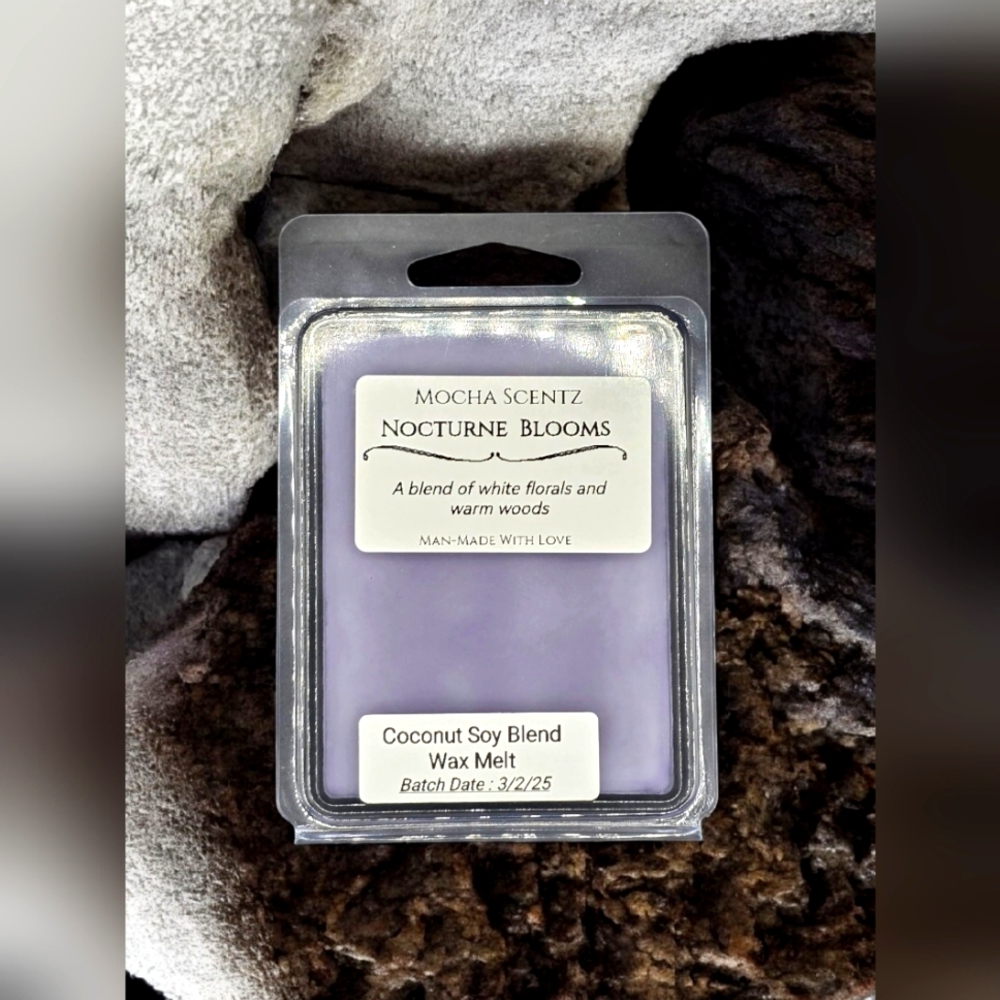 Handmade 2oz Nocturne Blooms Coconut/Soy Wax Melt - Purple
